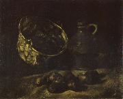 Vincent Van Gogh Still life with Copper Kettle,Jar and Potatoes (nn040 Spain oil painting artist